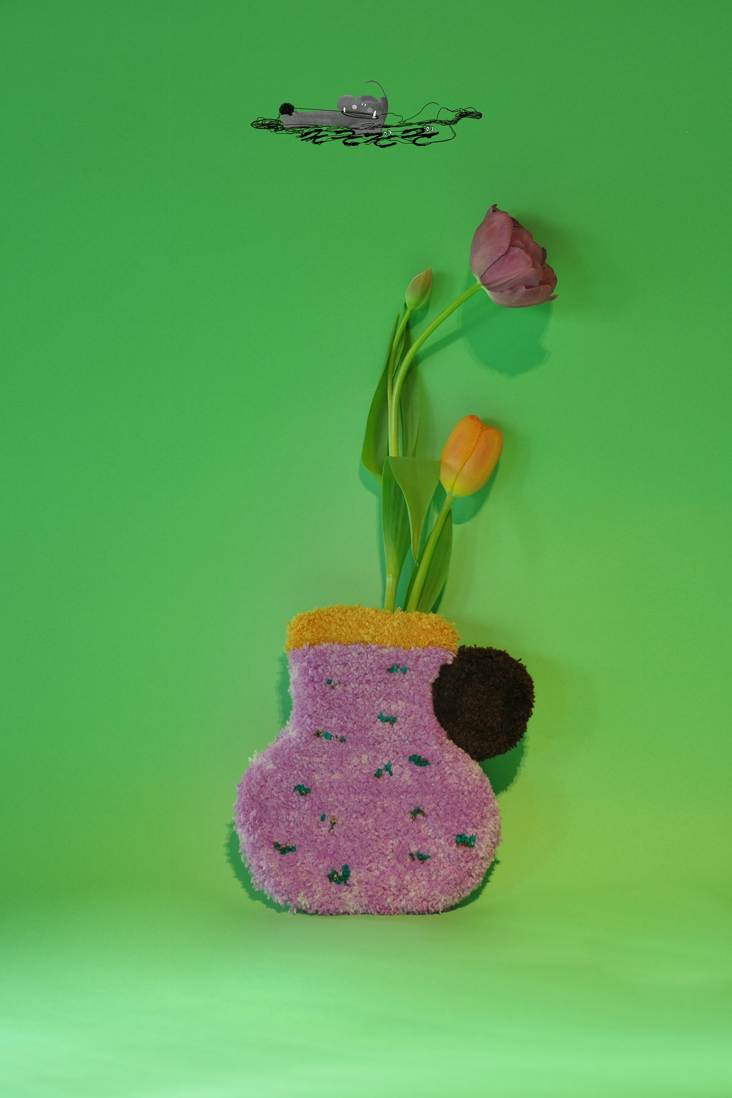 Tufted Flower Vase