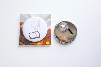 食パンくん マグネット付缶栓抜き 　Bread-kun Magnetic Bottle Opener Badge