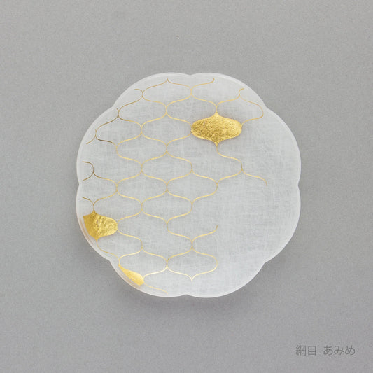 Haku Mamezara(11cm plate with traditional Japanese motifs) 箔豆皿 | toumei