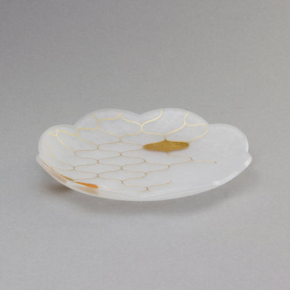 Haku Mamezara(11cm plate with traditional Japanese motifs) 箔豆皿 | toumei