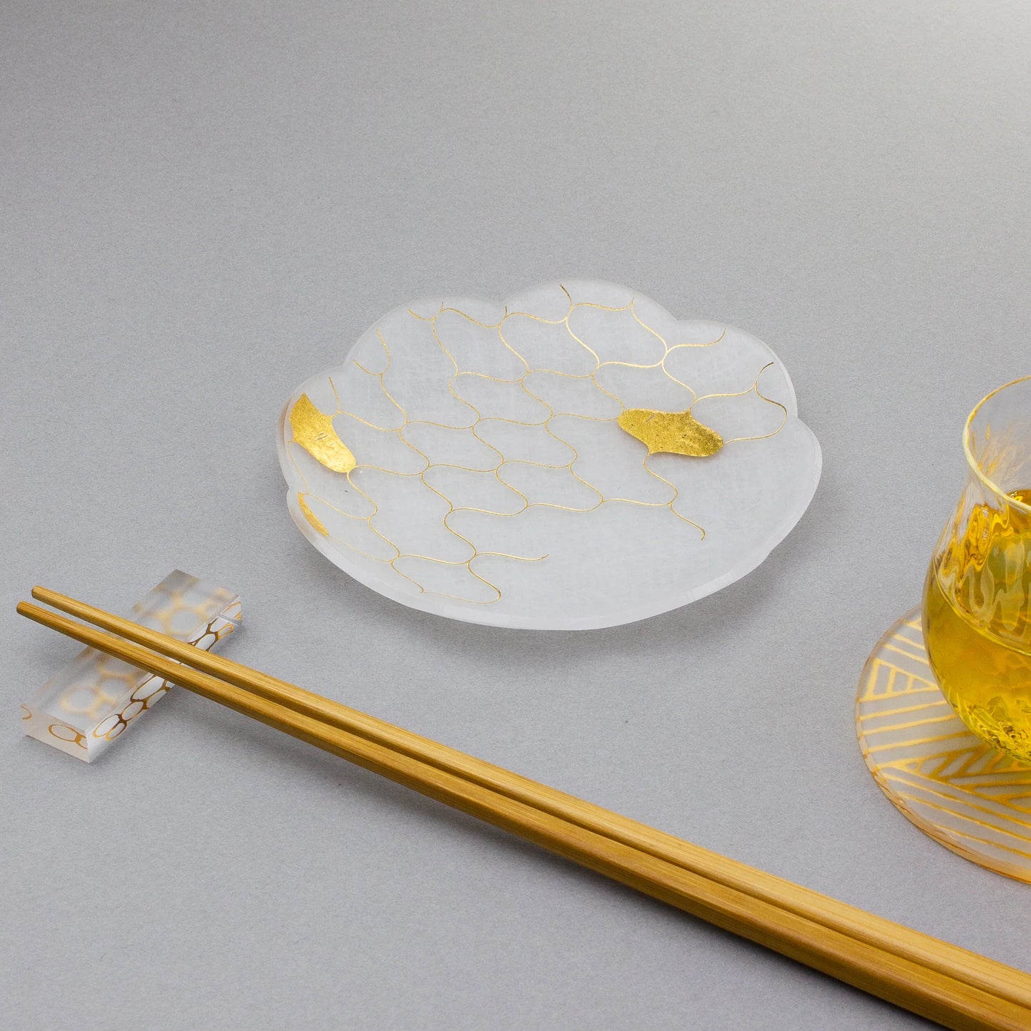 Haku Mamezara(11cm plate with traditional Japanese motifs) 箔豆皿 | toumei