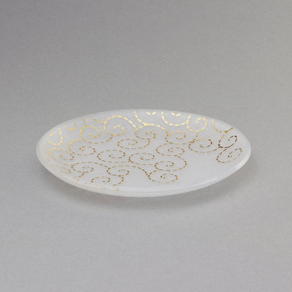 Haku Mamezara(11cm plate with traditional Japanese motifs) 箔豆皿 | toumei