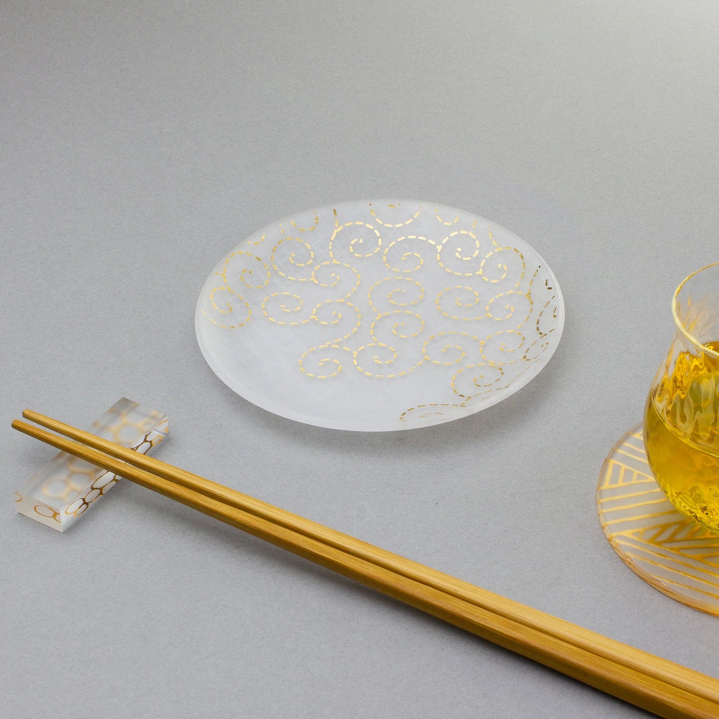 Haku Mamezara(11cm plate with traditional Japanese motifs) 箔豆皿 | toumei