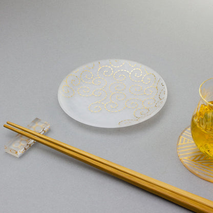 Haku Mamezara(11cm plate with traditional Japanese motifs) 箔豆皿 | toumei