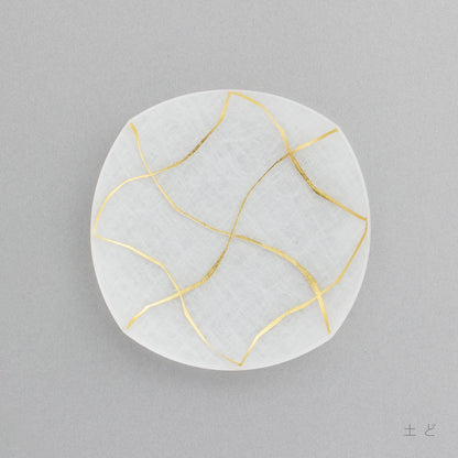 Haku Mamezara(11cm plate with traditional Japanese motifs) 箔豆皿 | toumei