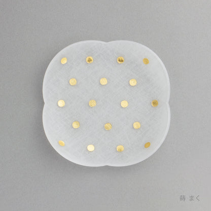 Haku Mamezara(11cm plate with traditional Japanese motifs) 箔豆皿 | toumei