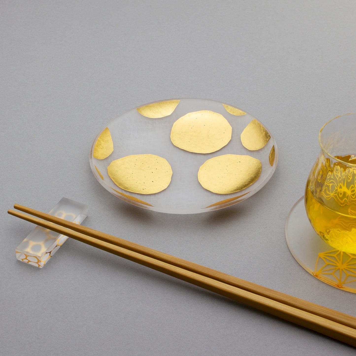 Haku Mamezara(11cm plate with traditional Japanese motifs) 箔豆皿 | toumei