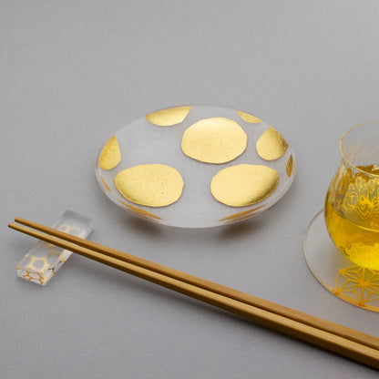 Haku Mamezara(11cm plate with traditional Japanese motifs) 箔豆皿 | toumei